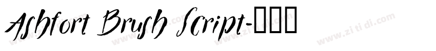 Ashfort Brush Script字体转换